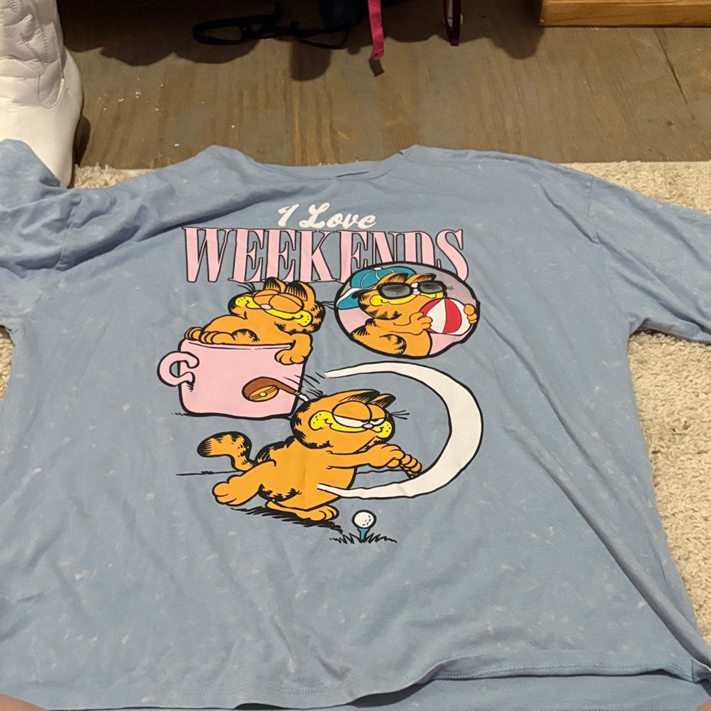 Nickelodeon Blue Garfield Short Sleeve Tee